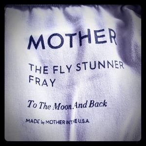 MOTHER Stunner, grey with gold exposed zipper